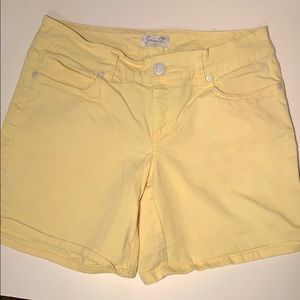 Yellow Denim Shorts
